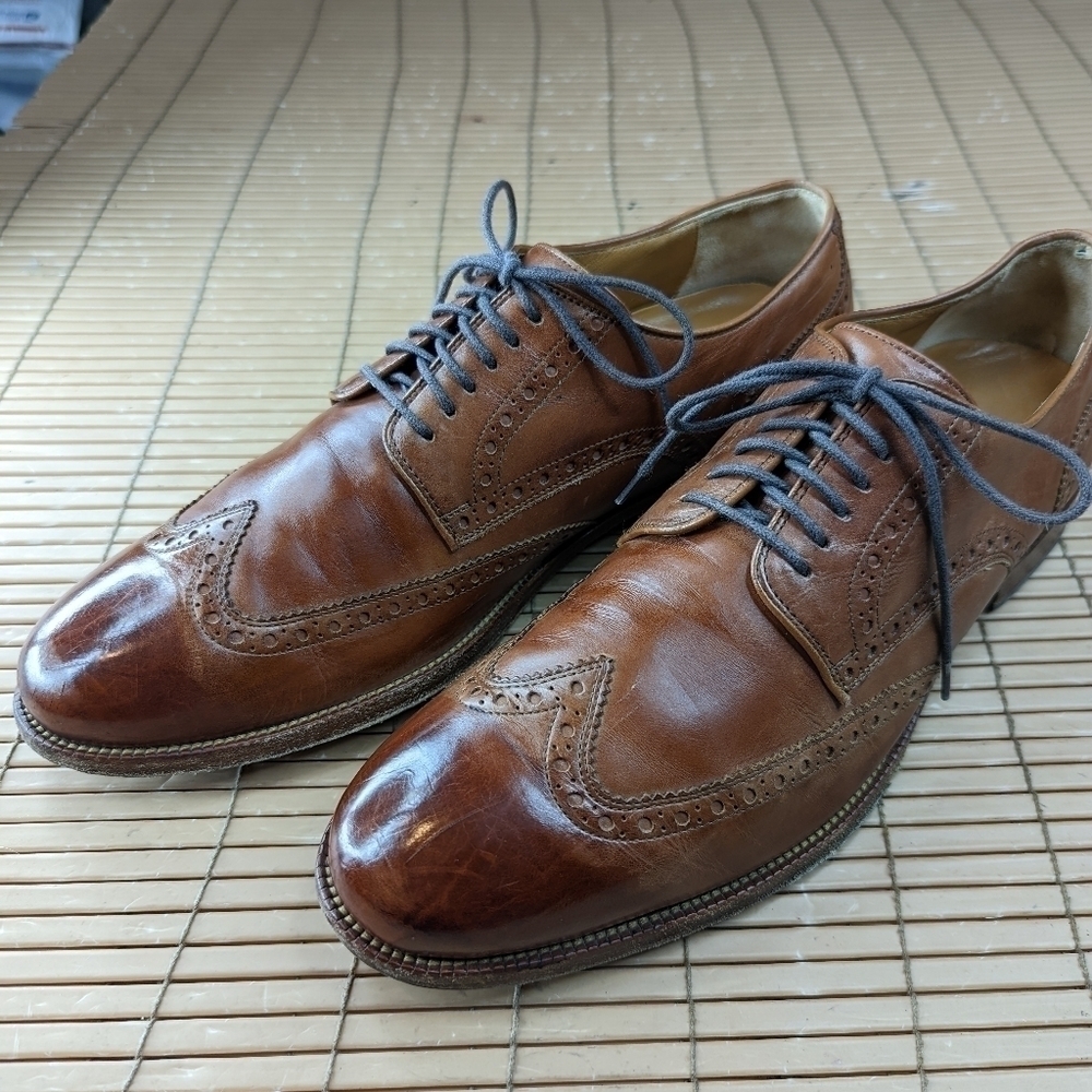 Cole Haan American Classics Harrison 2.0 Grand Wing Tip two tone brown leather O